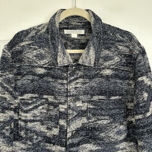 Outerknown Pacifica Chore Jacket Men XL Blue Southwestern Aztec Pocket Gorpcore